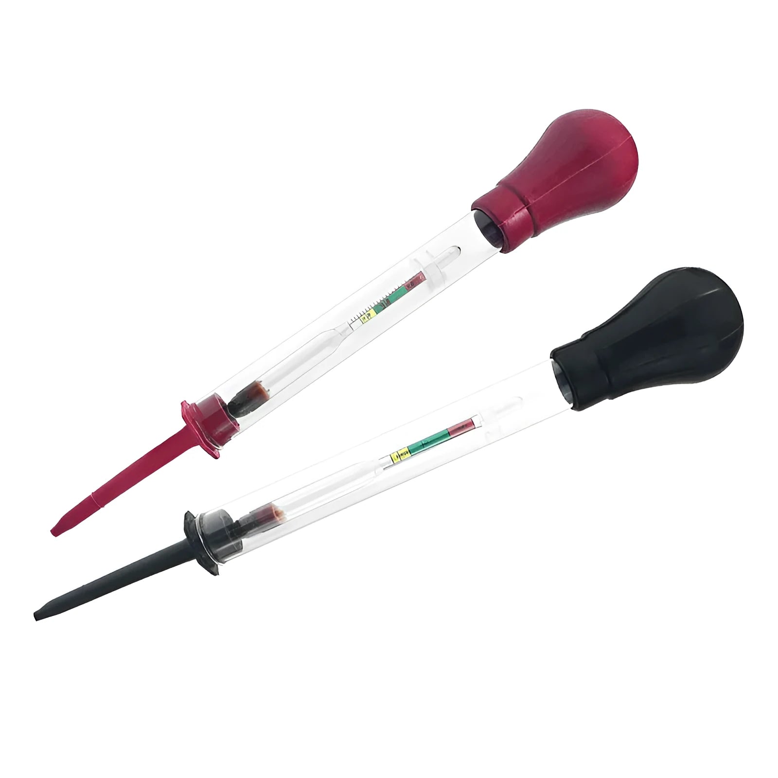 Glass automobile battery hydrometer with suction design for electrolyte density testing