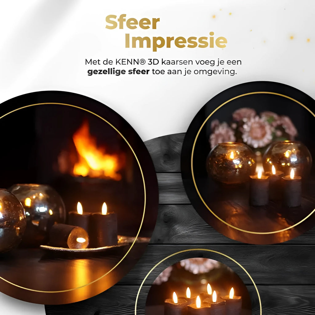 Black S6 LED pillar candle showing its pillar shape and dimensions of 5 cm diameter by 7 cm height