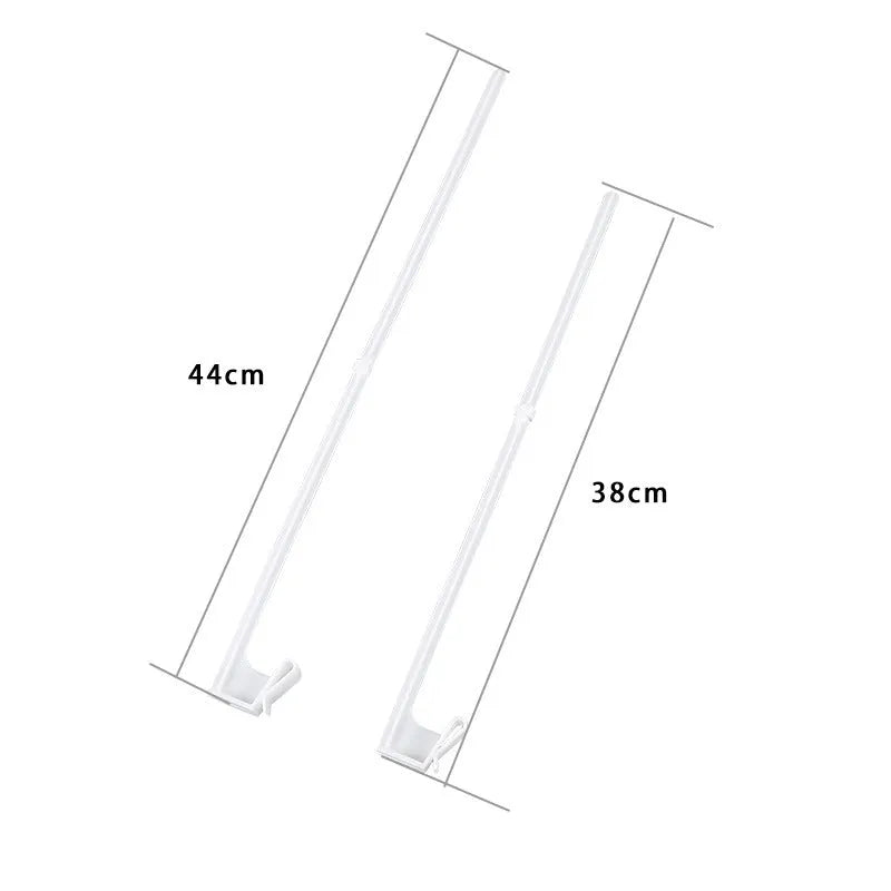 Ten white PP plastic car window flag pole holder mount clips.