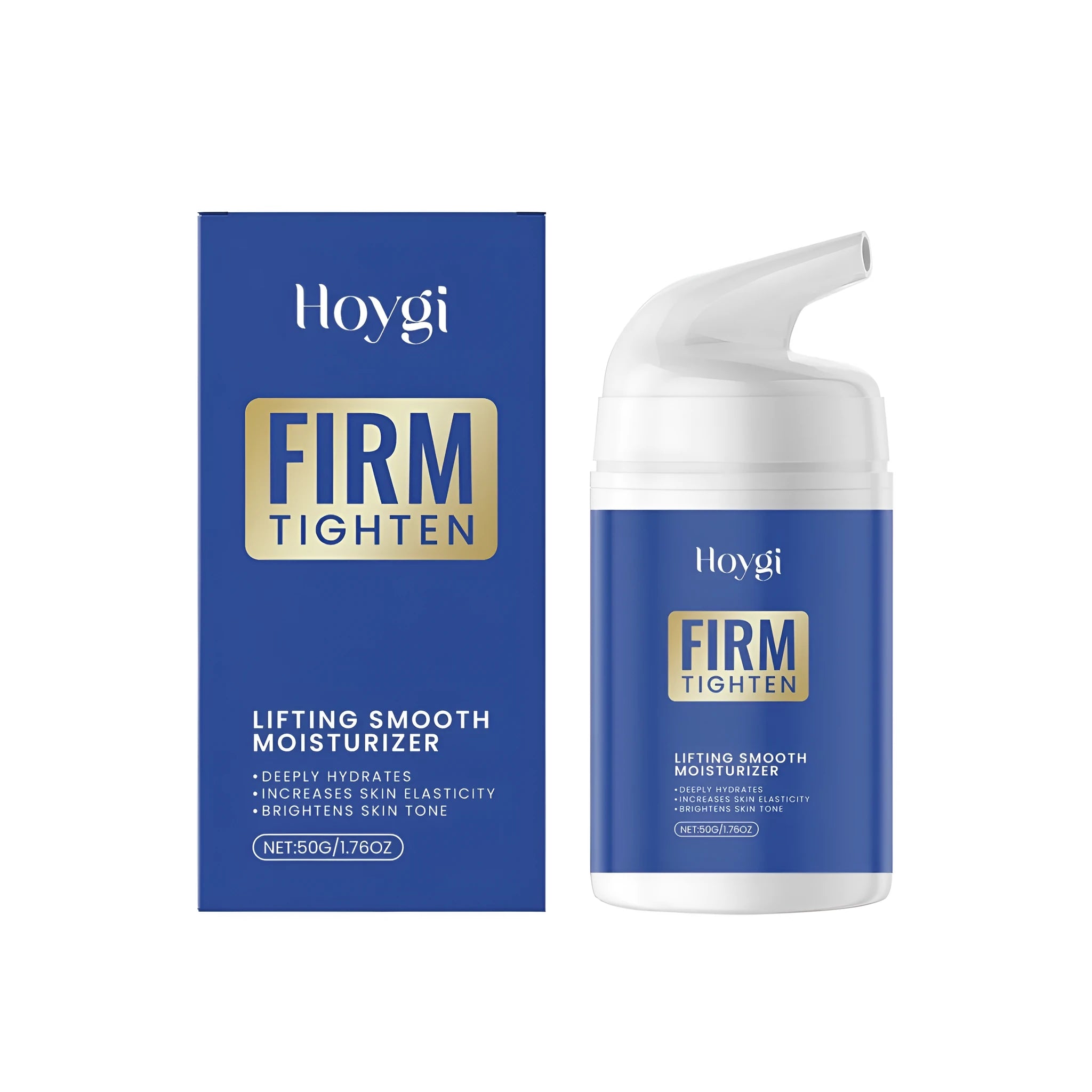 50g glass jar of Lifting Smooth Moisturiser face cream with hyaluronic acid and shea butter.