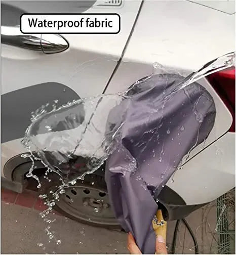 New energy vehicle charging waterproof cover with drawstring closure in grey colour