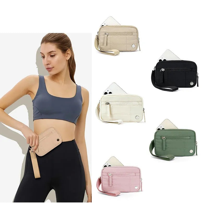 Waterproof quilted women's handbag with transparent deck section in urban simplicity style