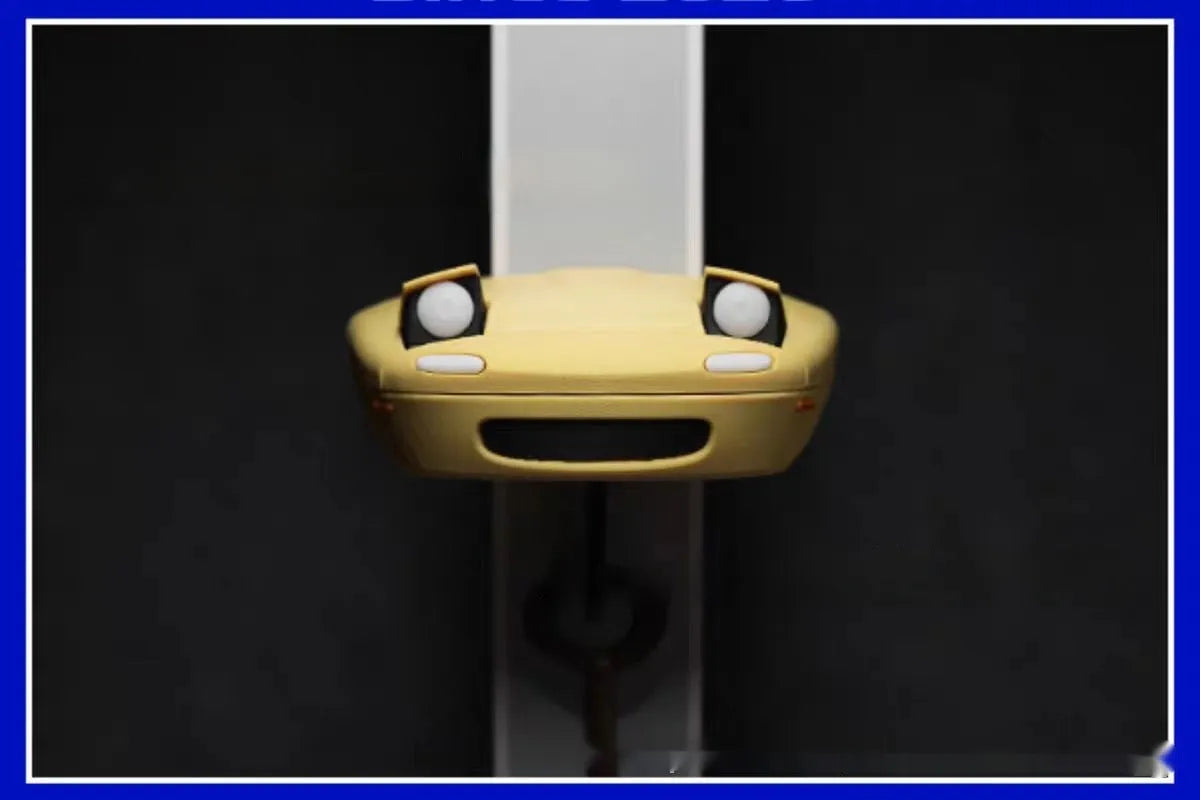Car open headlight keychain decoration, 8.5cm resin pendant in AE86 or Mia Tower colour