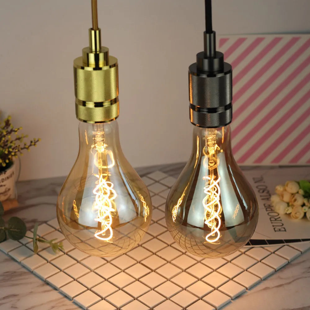 Double helix golden LED soft light strip measuring 110mm by 200mm