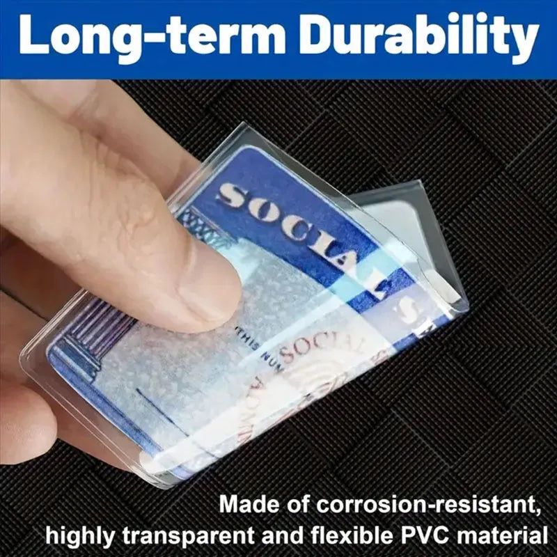 Clear PVC waterproof card holder for social security and student bus passes