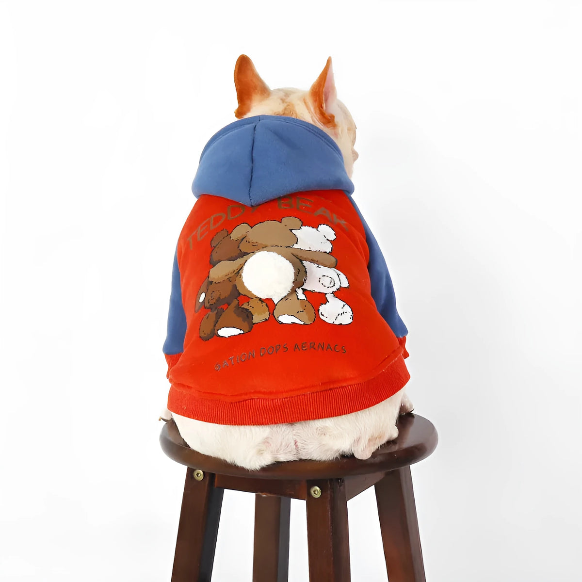 Red cotton dog jumper for small and medium dogs, available in sizes L to 4XL, autumn and winter pet clothing