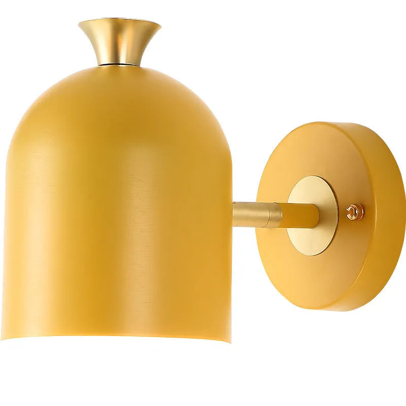 Single-head aluminium wall lamp in blue, green, pink or yellow with a 5W LED light.