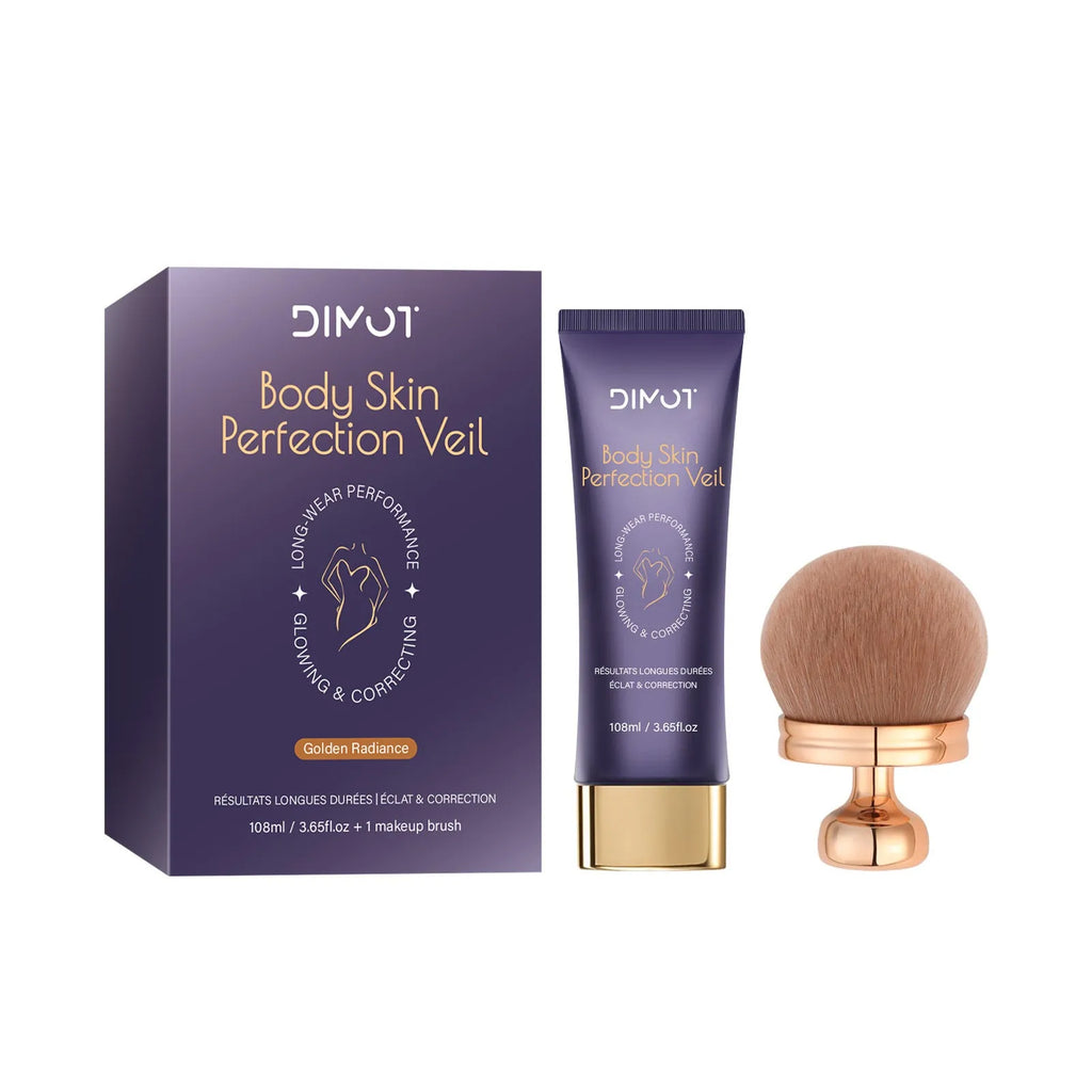 108ml tube of waterproof body concealer cream with an applicator brush for covering tattoos and birthmarks.