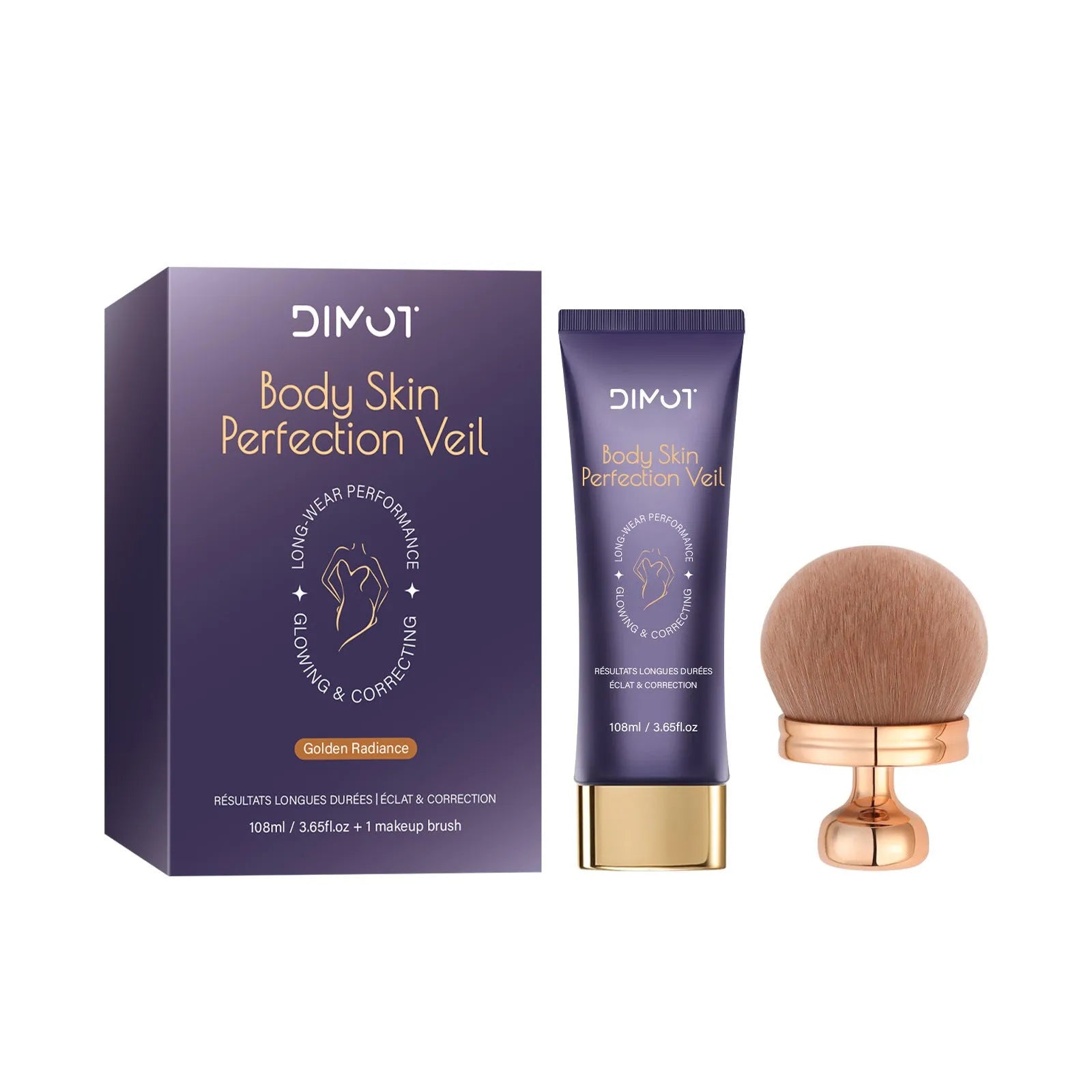 108ml tube of waterproof body concealer cream with an applicator brush for covering tattoos and birthmarks.