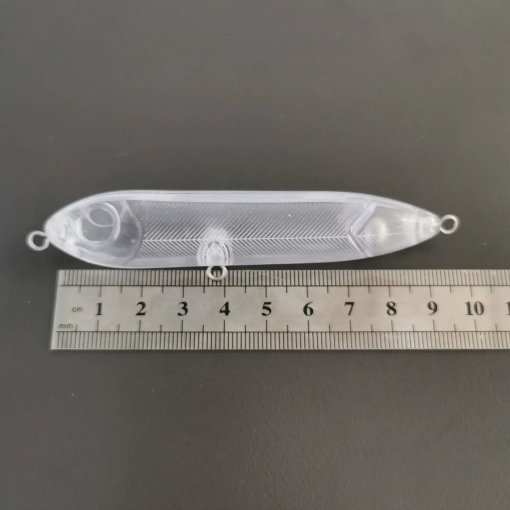 Transparent 9.5cm DIY fishing lure blank body with 7mm fish eye for custom finishing