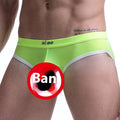 Men's ice silk bazooka briefs with bullet separation function in mid waist style
