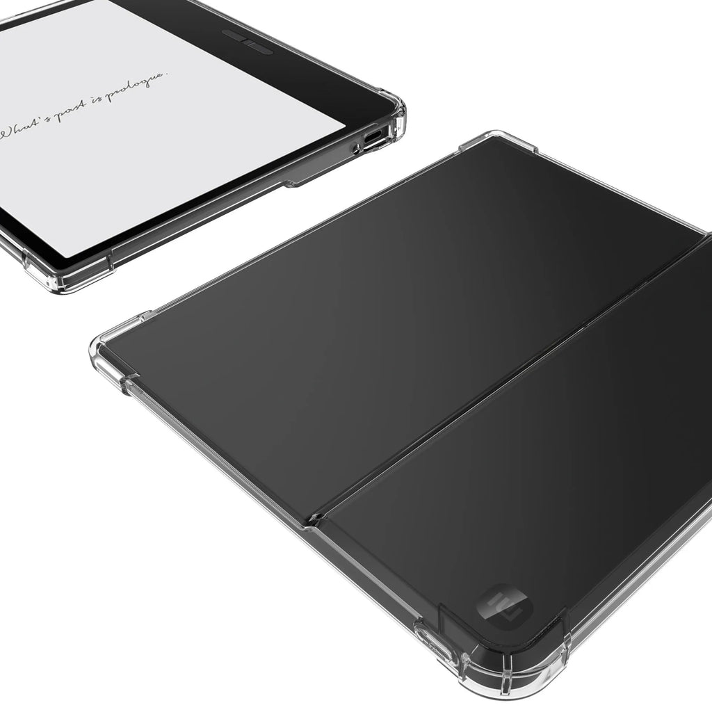 Transparent airbag phone case for 7-inch Xiaomi device showing shockproof TPU construction