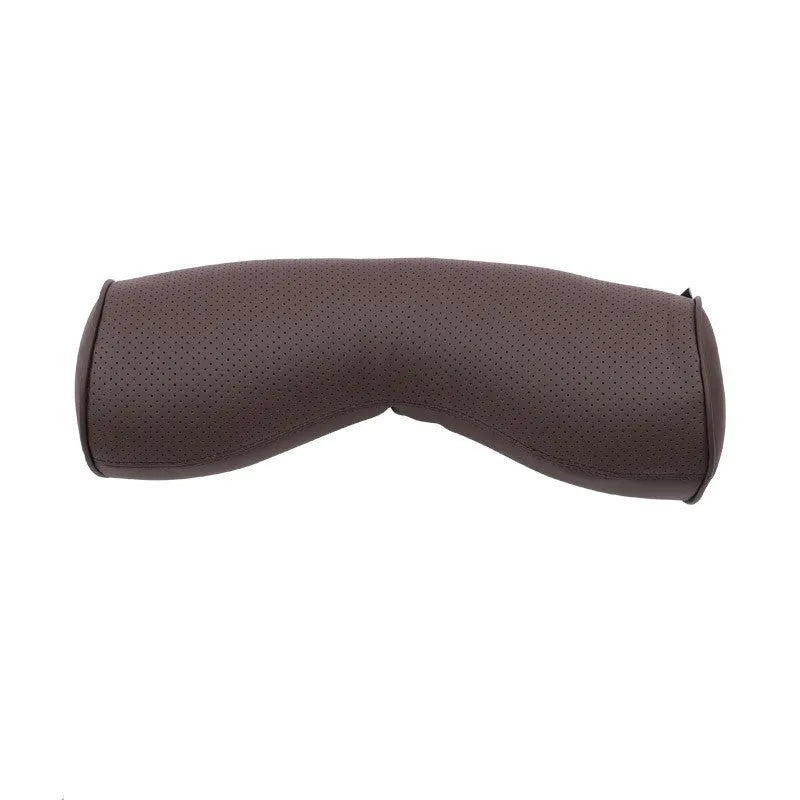 Volvo car headrest, neck pillow, and lumbar support cushion set in minimalist design.