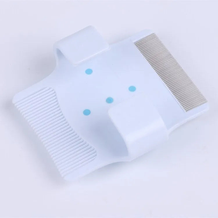 Blue or green multifunctional pet grooming comb for hair removal and de-shedding