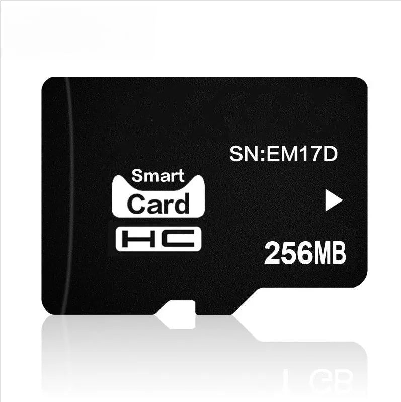 256MB TF memory card with a small built-in mini speaker on the packaging.