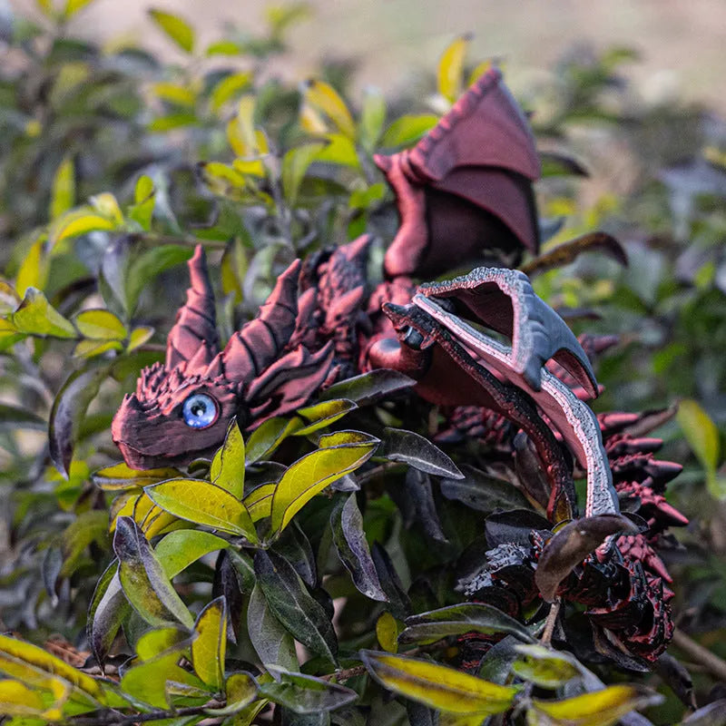 3D printed dragon wing decoration in PLA plastic measuring 25×16×3cm