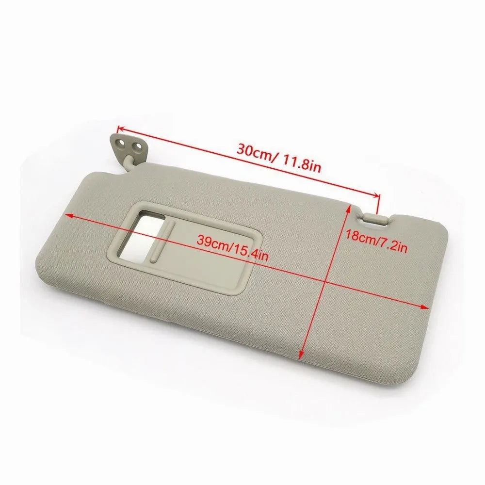 Beige sun visor with cosmetic mirror for 2005-2012 Nissan Lida vehicles