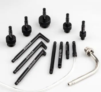 Automatic transmission oil refuelling kit with thirteen pieces and wave box connector