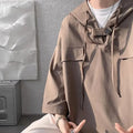 Men's plus size hooded short sleeve t-shirt in loose fit polyester for summer