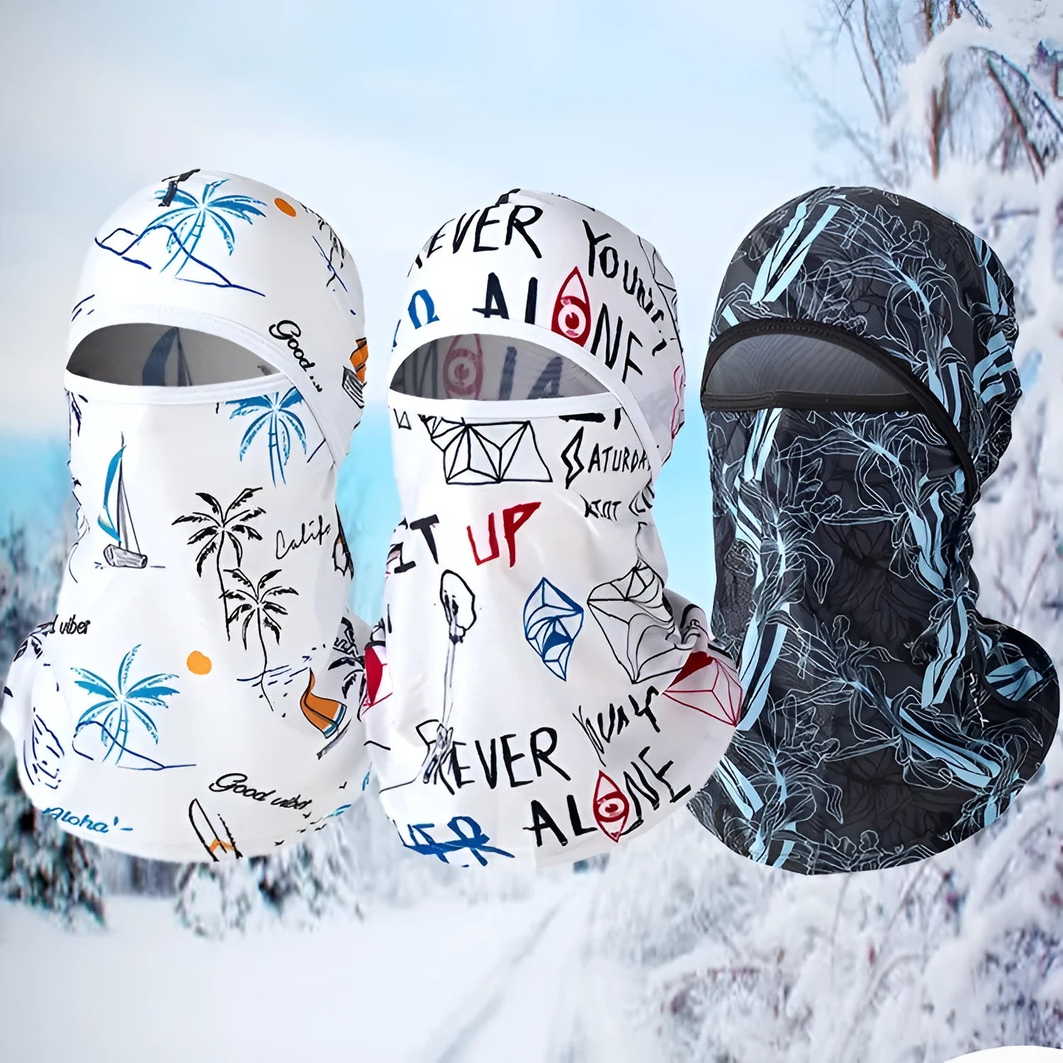 Cotton motorcycle head cover with dome style and matching gloves for autumn winter riding