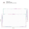 Handbook loose-leaf refills showing A5, A6, A7 sizes with planner layouts