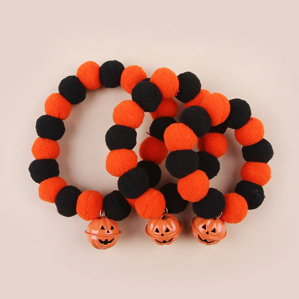 Funny orange pumpkin design pet collar for cats and dogs on Halloween