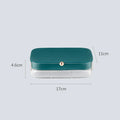 Modern minimalist jewellery storage box with multi-layer design in green colour