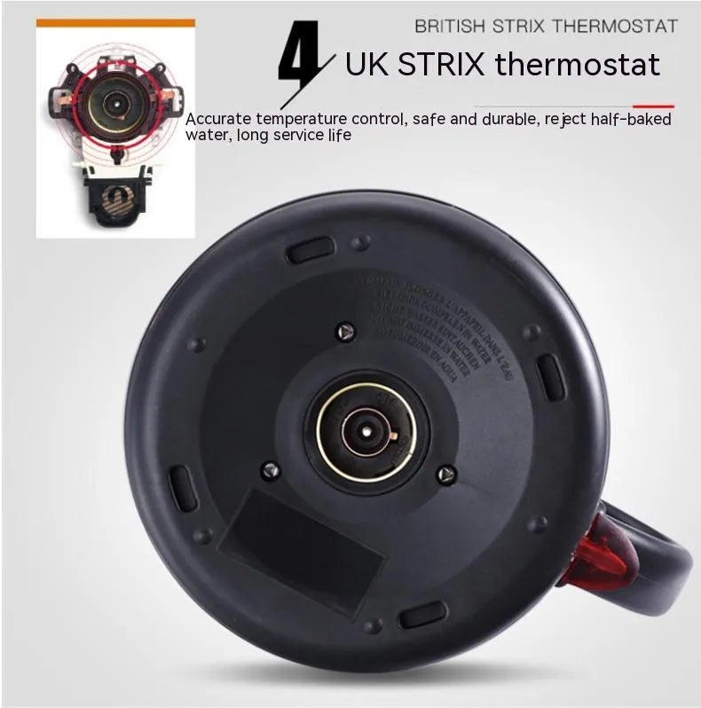 Gold stainless steel electric kettle with touch controls and 1 litre capacity