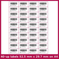 A4 sheet of blank FBA barcode paper labels with multiple grid sizes for Amazon shipping