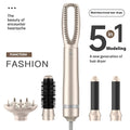 Champagne gold five-in-one hot air comb hair curler styling tool