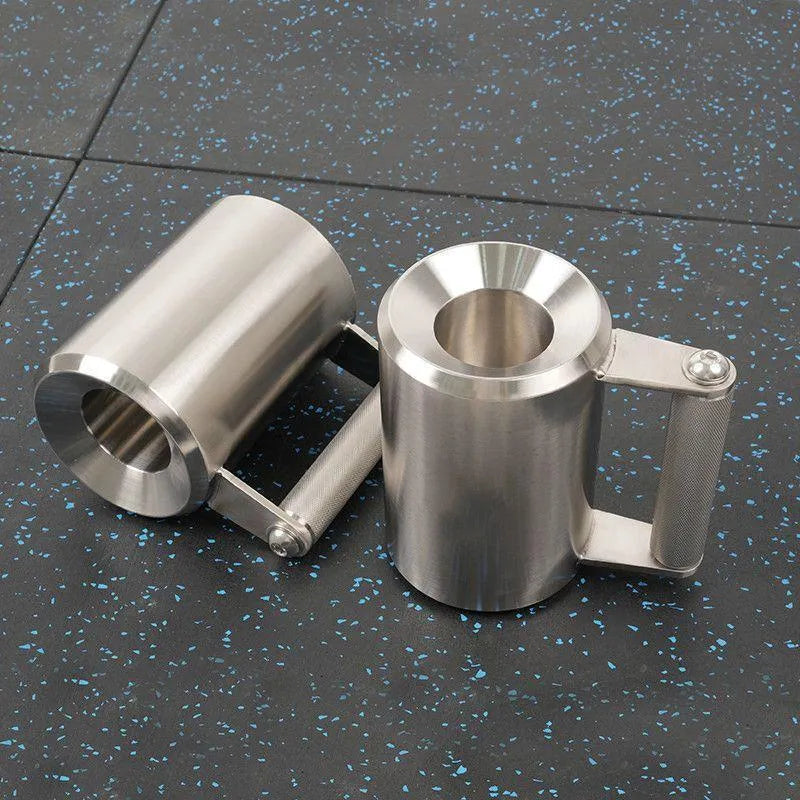 Silver stainless steel dumbbell cup weighing 8kg for strength training equipment
