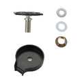 Black high-pressure automatic glass washer with stainless steel cup, ABS base, and coiled copper hose