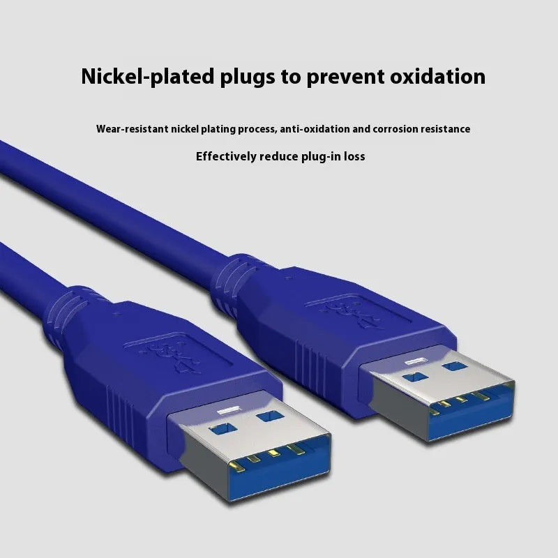 USB 3.0 data cable with nickel-plated connectors for external hard drive enclosures, shown with length options