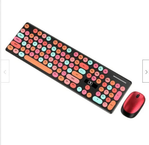 Xinmeng N620 Vibrant Yellow Wireless Keyboard and Mouse Set on a desk