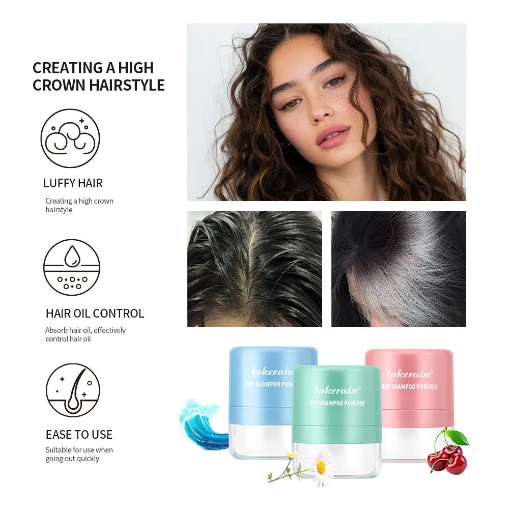 Disposable 5g hair dry cleaning powder sachet with sponge applicator for bangs and roots.
