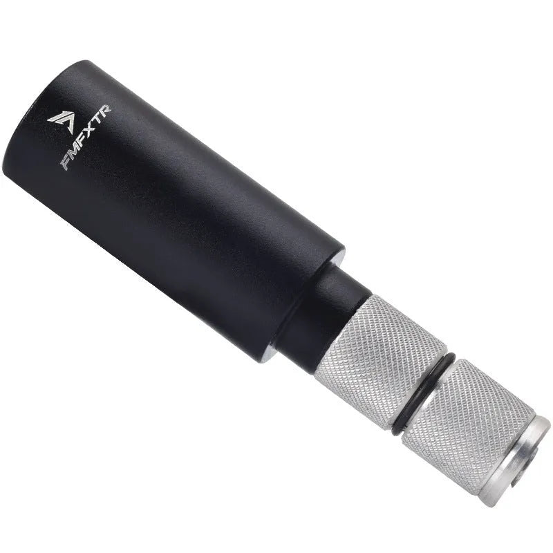Pair of aluminium alloy folding bicycle handlebar extension rods for mountain bikes.