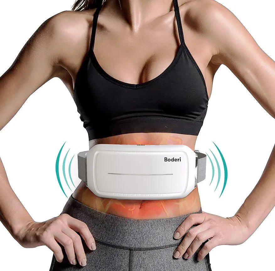 Compact white Tummy Machine abdominal exercise equipment with wireless remote controller.