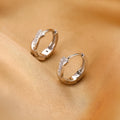 Geometric hemp rope earclip earrings in gold or silver colour with round European style elements