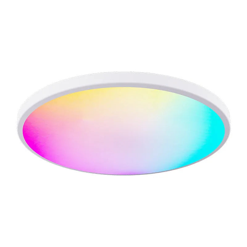 Black RGBCW Bluetooth smart ceiling lamp with full colour and dimming control, 300mm diameter.