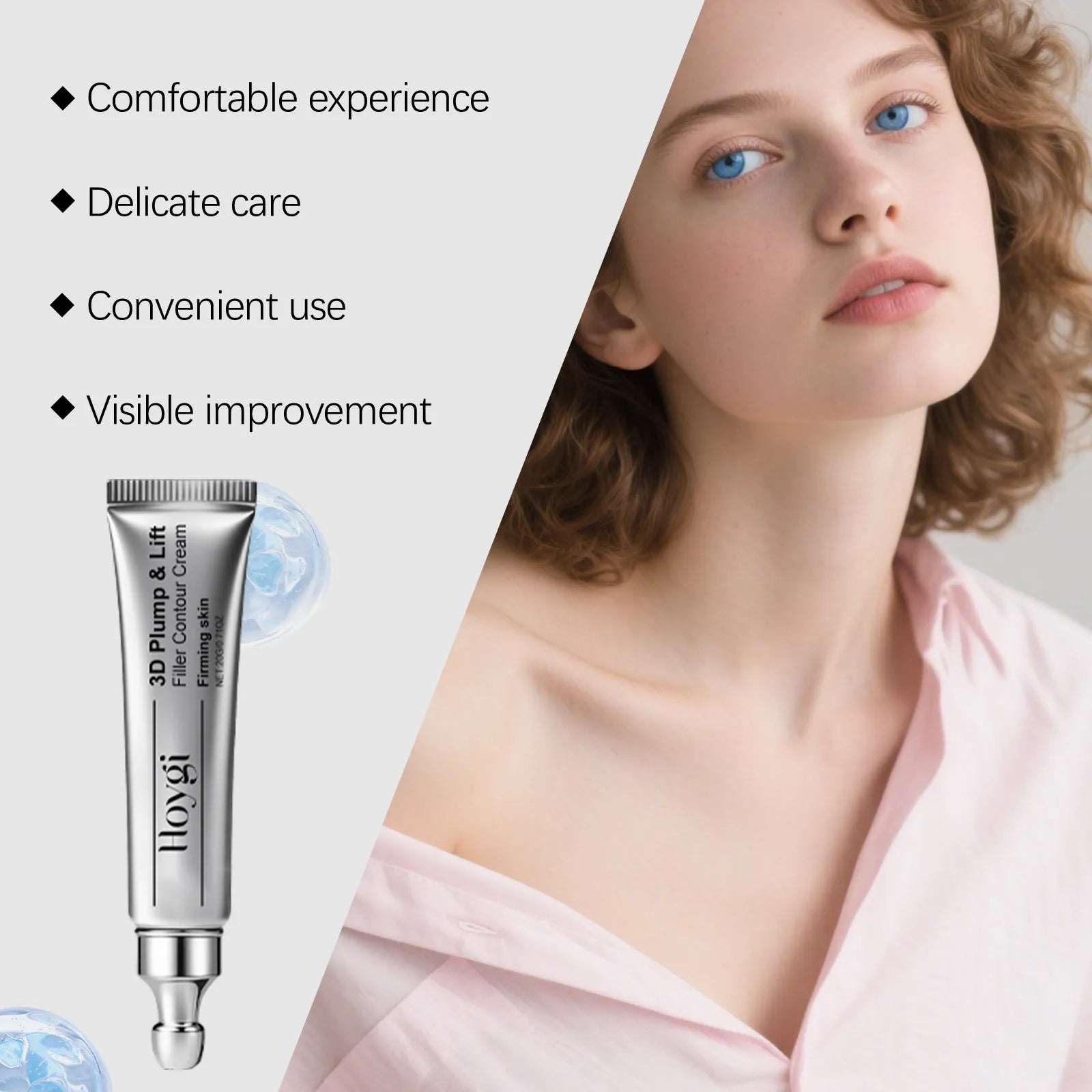20g moisturising nourishing eye cream jar with ceramide and copper peptide ingredients