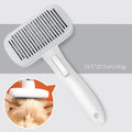 Automatic pet hair removal comb for dogs and cats in blue, grey, green, or pink colours