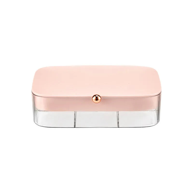 Modern minimalist jewellery storage box with multi-layer design in green colour