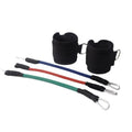 Black taekwondo leg training pull rope set for explosive kicking force development