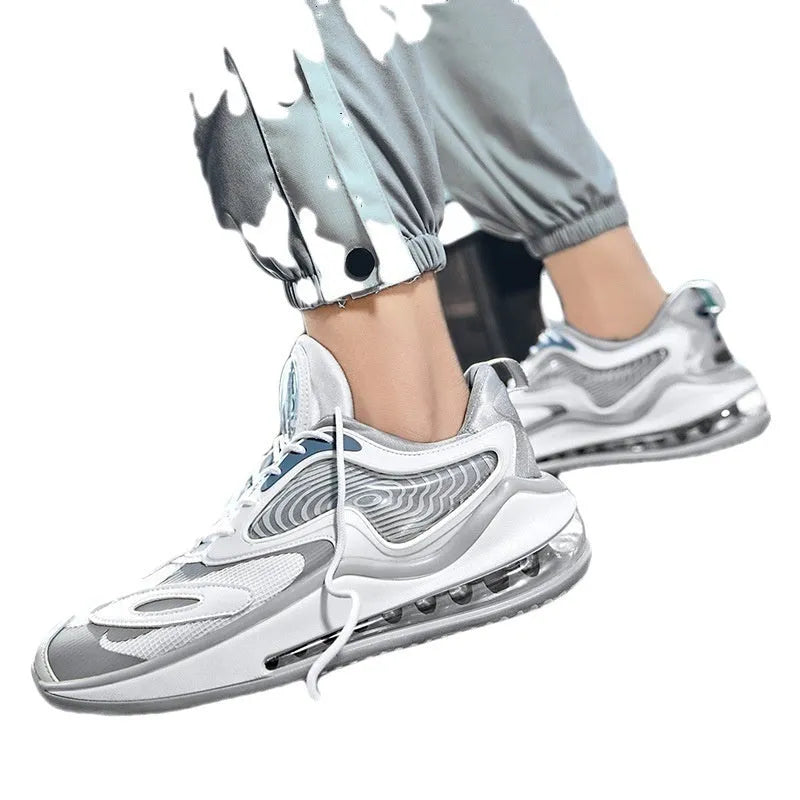 Men's summer casual shoes with air cushion technology in Space Black and Space White colour options