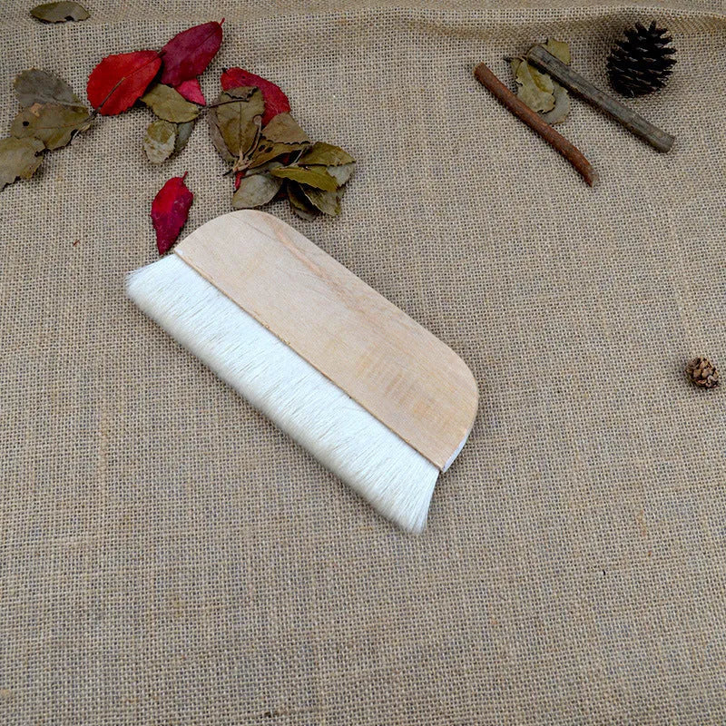Wool brush for art mounting and paste application in four available sizes