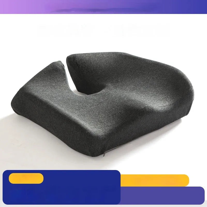 Memory foam office chair cushion measuring 36x40x11cm in dark grey, light grey, or mesh black colour options