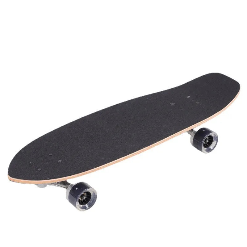 White maple wood street scooter board with 31-inch deck for unisex urban commuting