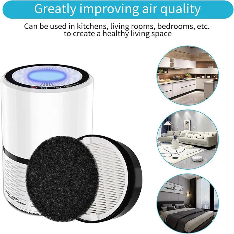 Levoit LV-H132 air purifier washable cotton pre-filter measuring 19x19x6.3 cm