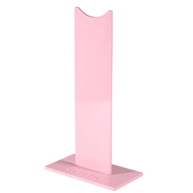 Pink detachable gaming headset bracket with disassembled design and non-slip silicone base