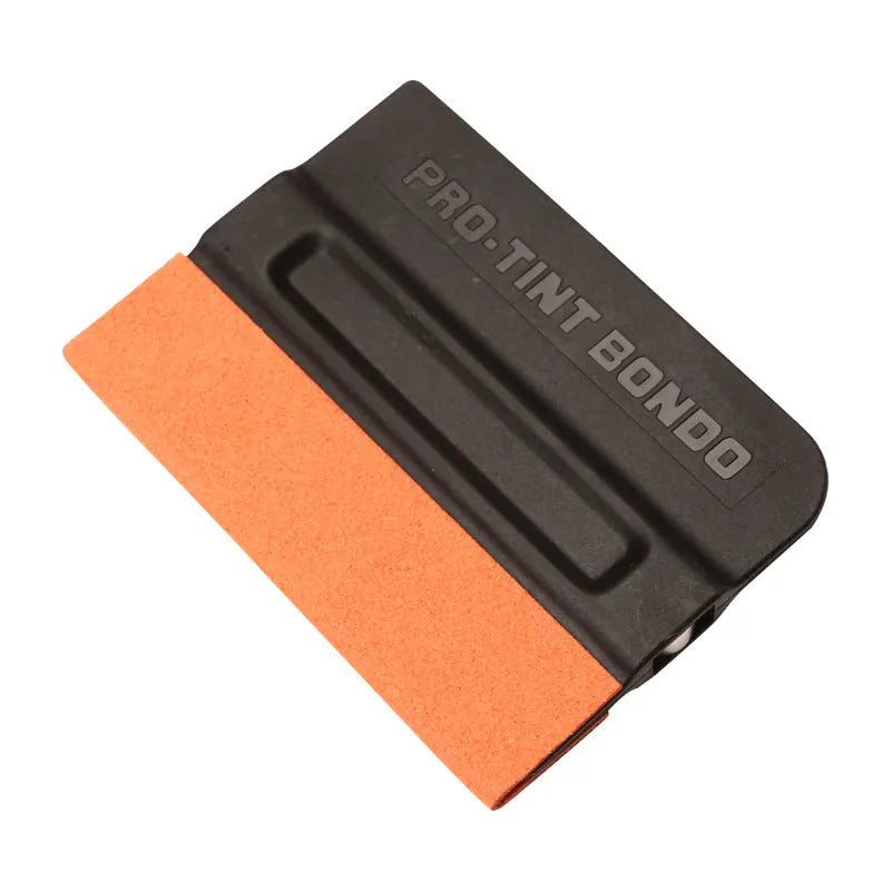 ABS plastic car film scraper with choice of deerskin or wool scraping head for vehicle wrap application